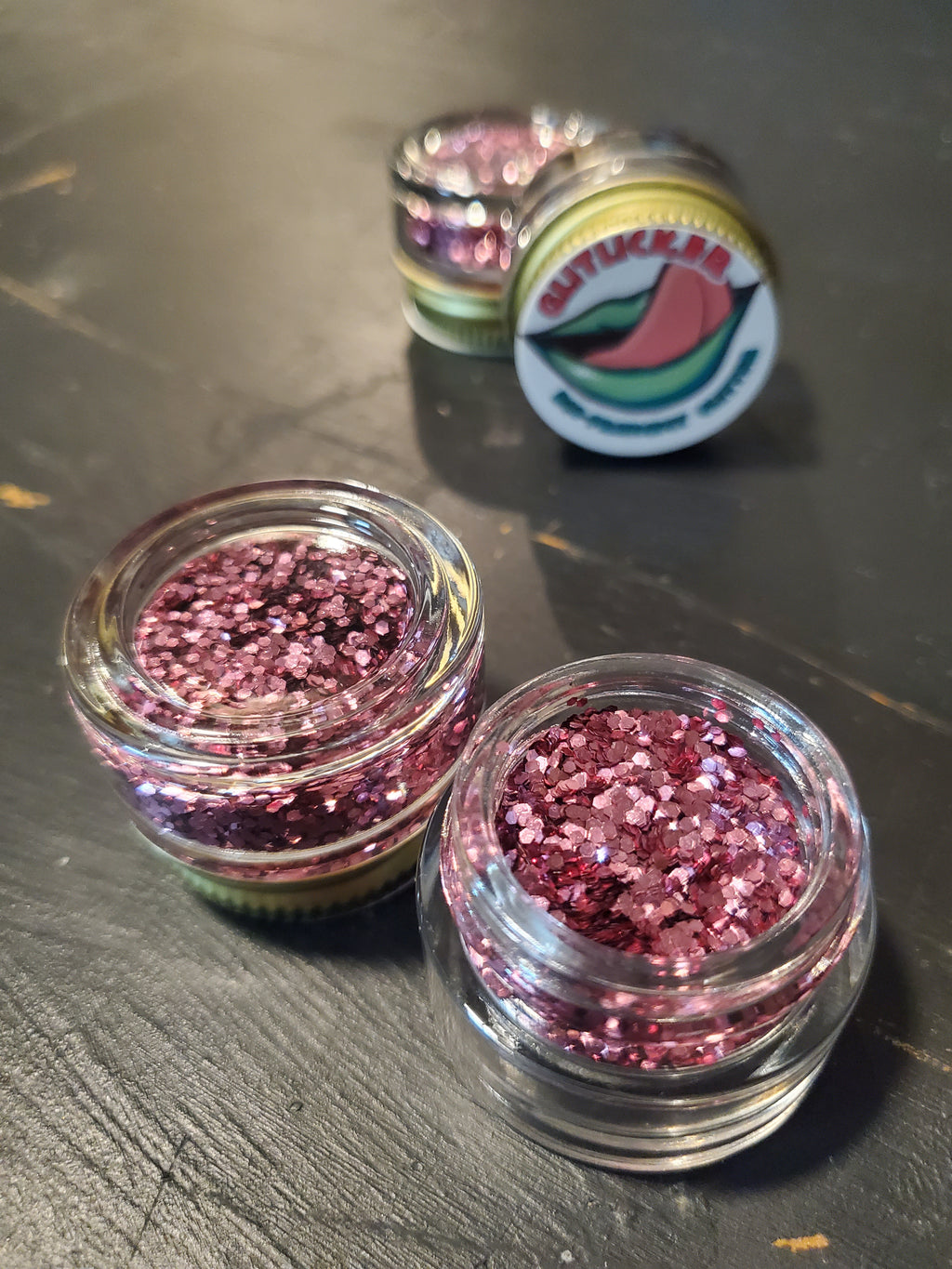 PINK medium-chunky loose biodegradable glitter by glitlicker eco-friendly glitter