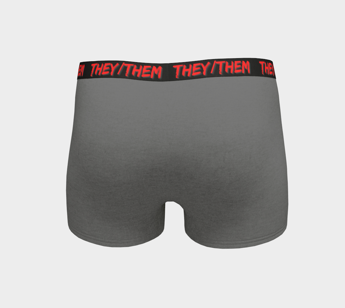 They/Them Pronouns Grey Boyshorts