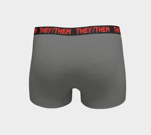 They/Them Pronouns Grey Boyshorts