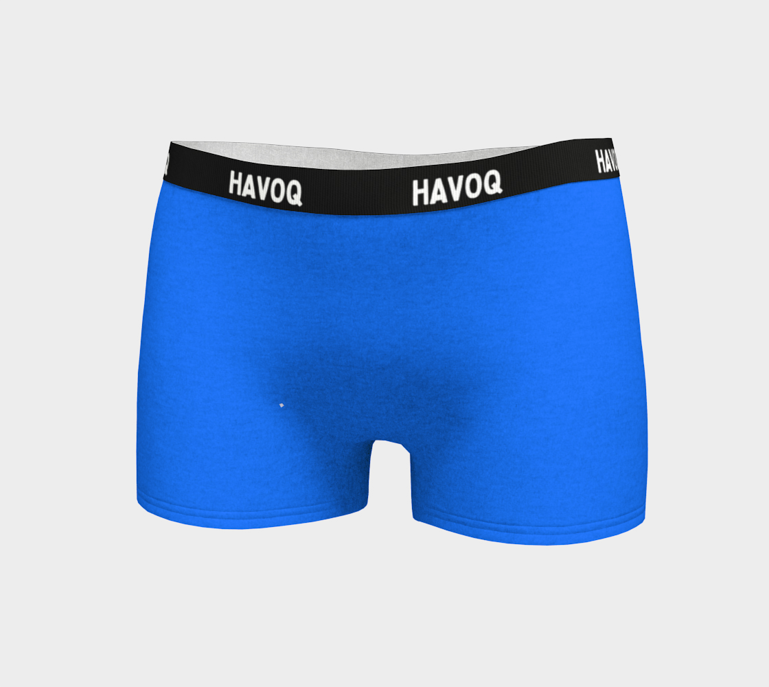 He/Him Pronouns Geometric Blue Boyshorts by Havoq