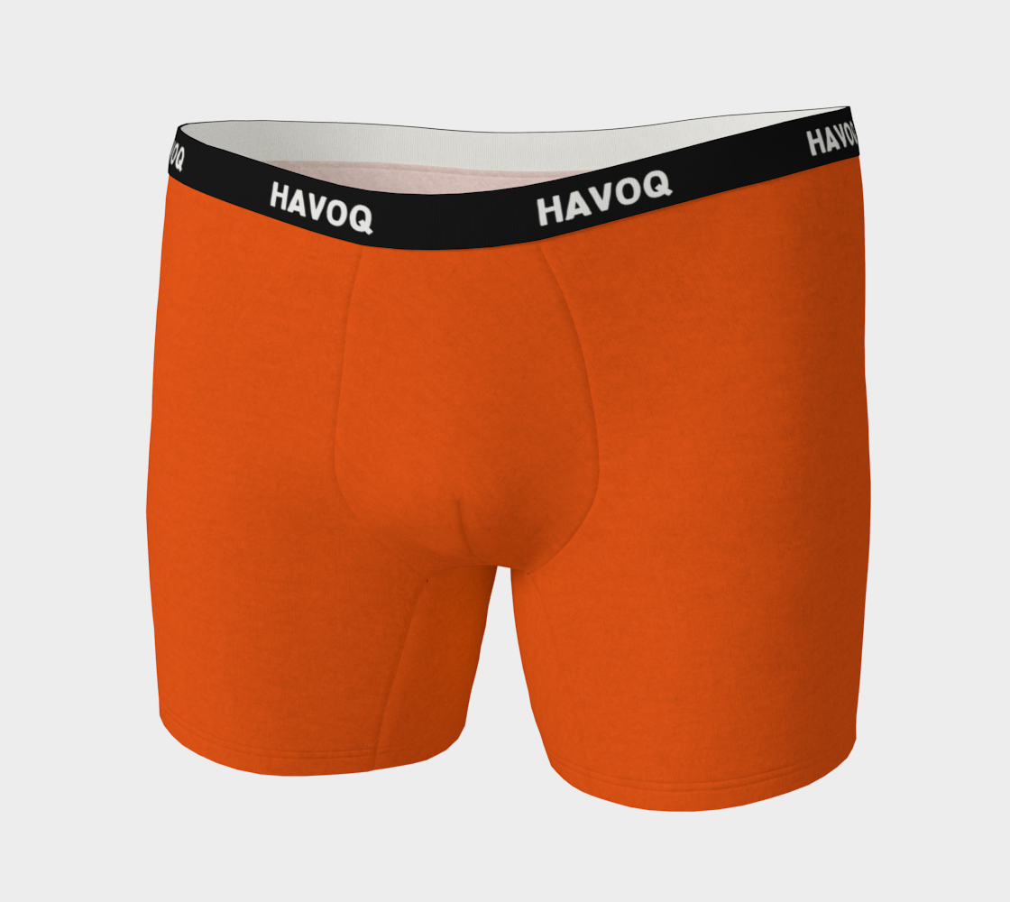 He/Him Pronouns Cute Orange Boxer Briefs by Havoq