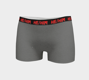 He/Him Pronouns Grey Boyshorts