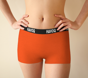 She/Her Pronouns Cute Orange Boyshorts by Havoq