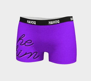 He/Him Pronouns Pretty Purple Boyshorts by Havoq