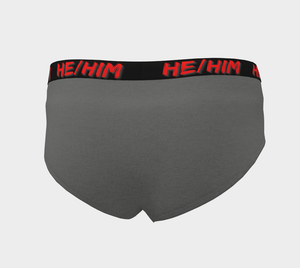 He/Him Pronouns Grey Cheeky Briefs