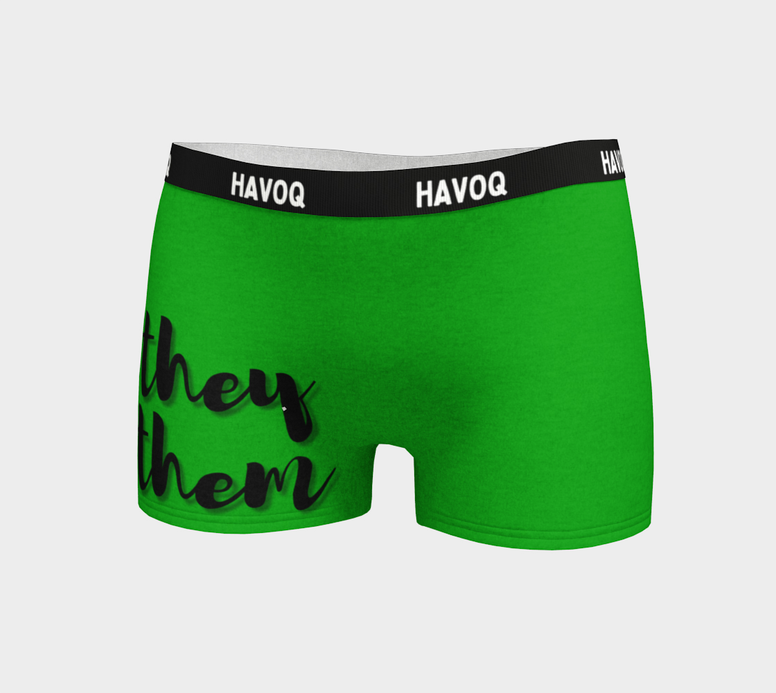 They/Them Pronouns Sweet Green Boyshorts by Havoq