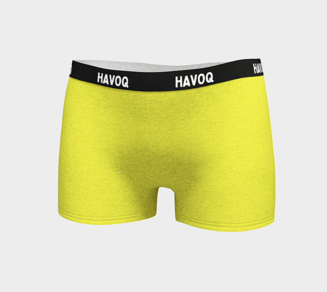 He/Him Pronouns Sassy Yellow Boyshorts by Havoq