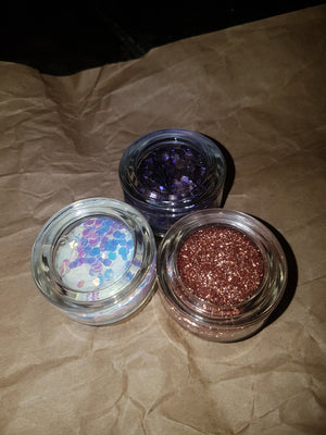 CLEAR IRIDESCENT chunky loose compostable glitter by glitlicker eco-friendly glitter