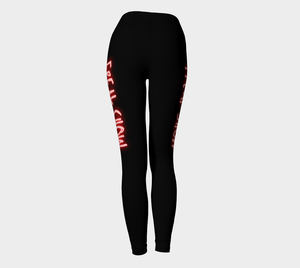 FREAK SHOW Neon Red Blacklight Reactive Yoga Leggings