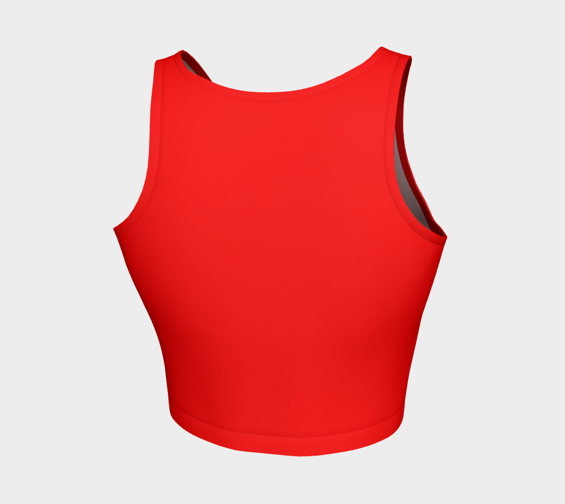 "do not touch me" emo style red Athletic Crop Top