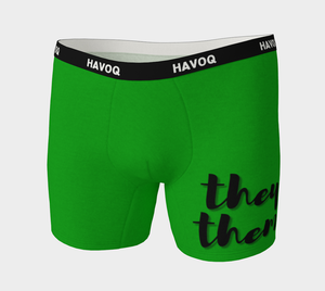 They/Them Pronouns Sweet Green Boxer Briefs by Havoq