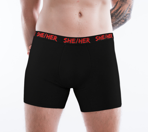 She/her Pronouns Black Boxer Briefs