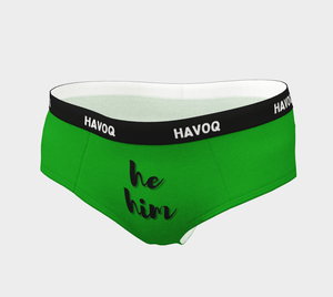 He/Him Pronouns Sweet Green Cheeky Briefs by Havoq