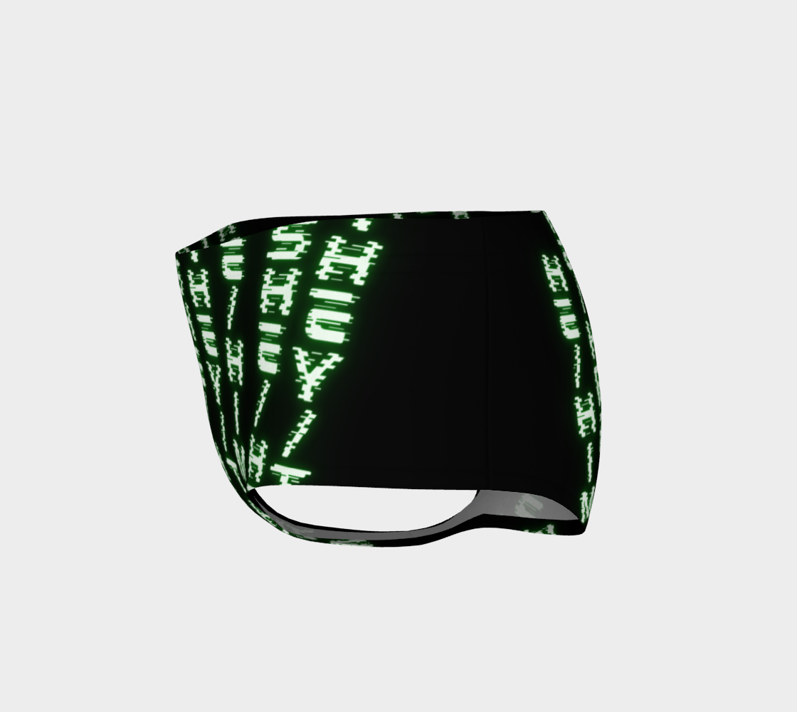 Nerdy Code Pronouns Neon Green Blacklight Reactive Mini Shorts