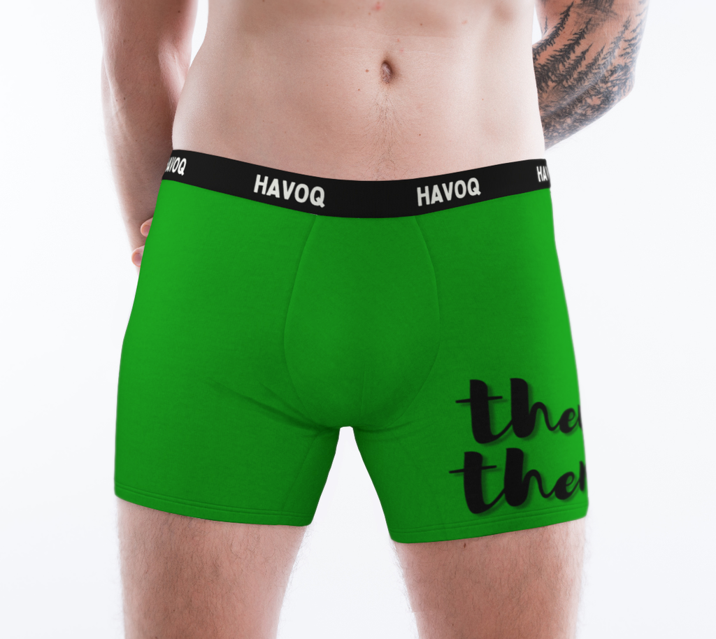 They/Them Pronouns Sweet Green Boxer Briefs by Havoq