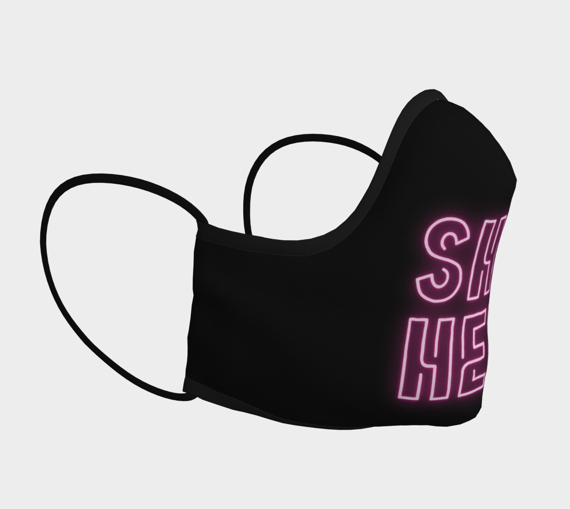 She/Her Pronouns Neon Face Mask