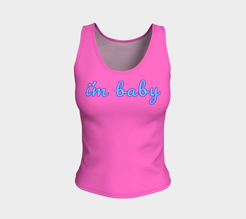 "i'm baby" Candy Fitted Tank Top