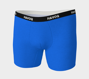 He/Him Pronouns Geometric Blue Boxer Briefs by Havoq