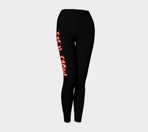 FREAK SHOW Neon Red Blacklight Reactive Yoga Leggings