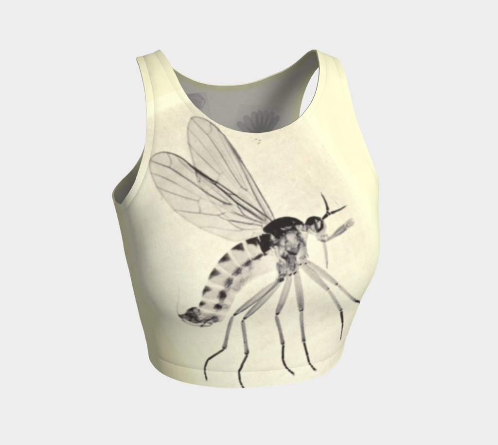 Microscopic Photographic Collage of Bugs Athletic Crop Top