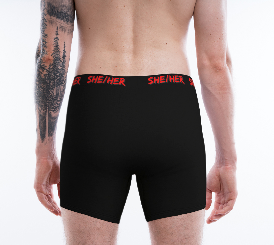 She/her Pronouns Black Boxer Briefs