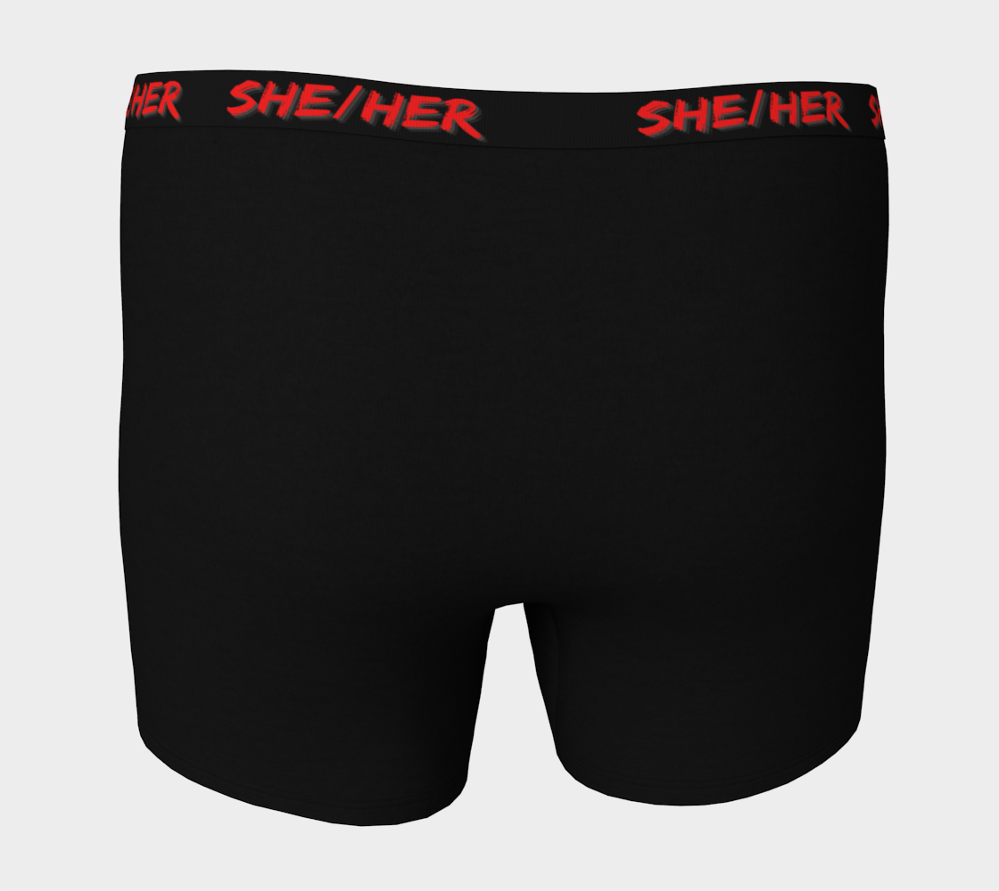 She/her Pronouns Black Boxer Briefs