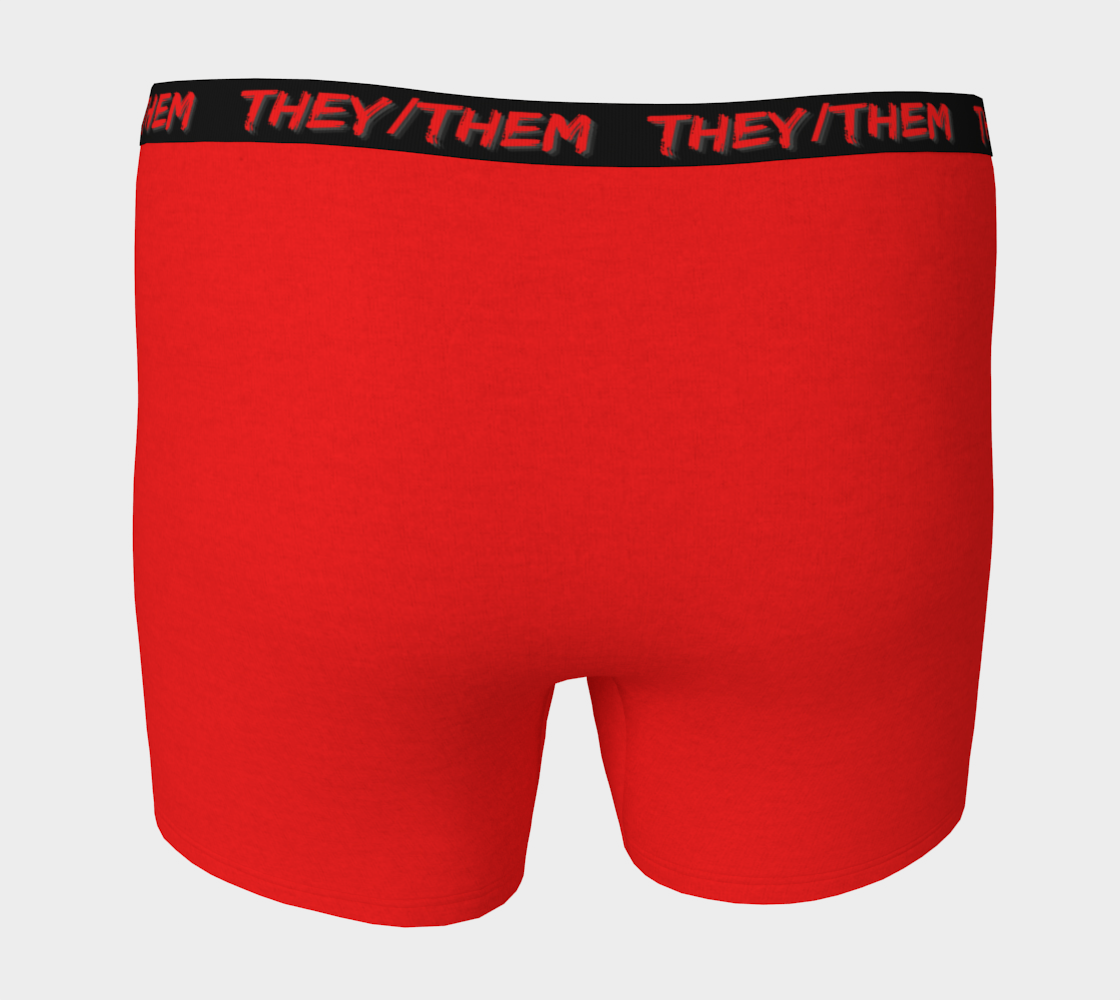 They/Them Pronouns Red Boxer Briefs