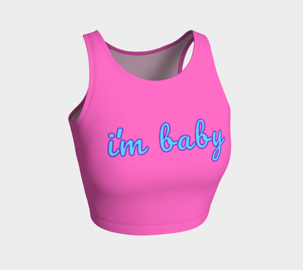 "i'm baby" Candy Athletic Crop Top