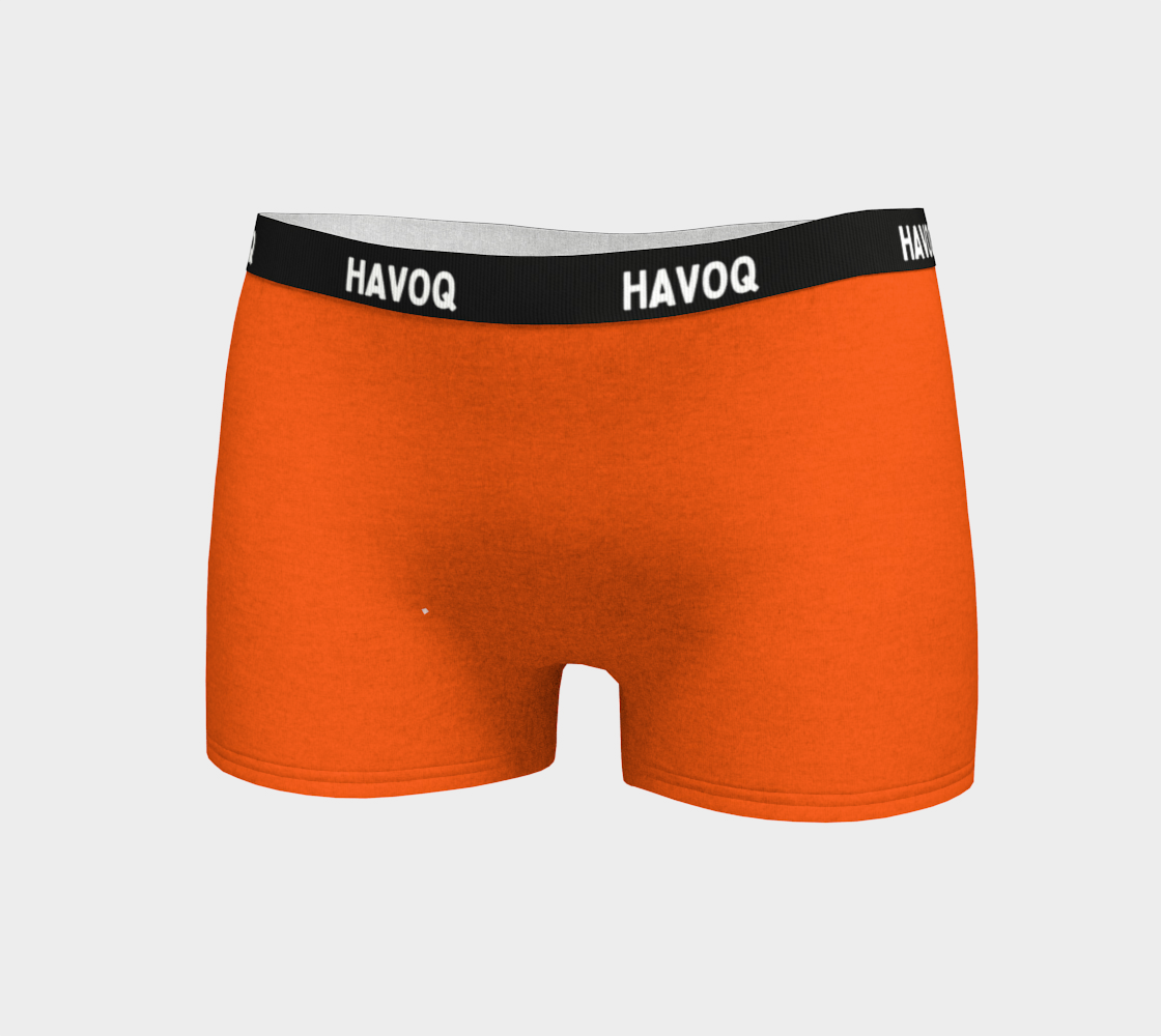 He/Him Pronouns Cute Orange Boyshorts by Havoq