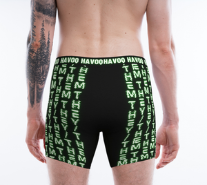 They/Them Nerdy Code Pronouns Neon Green Havoq Boxer Briefs