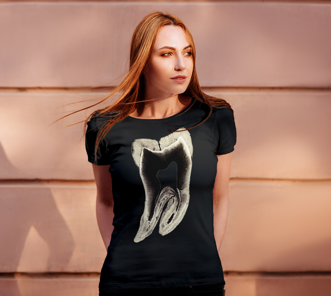 Microscopic Tooth Tee Shirt by Havoq (Bella + Canvas)