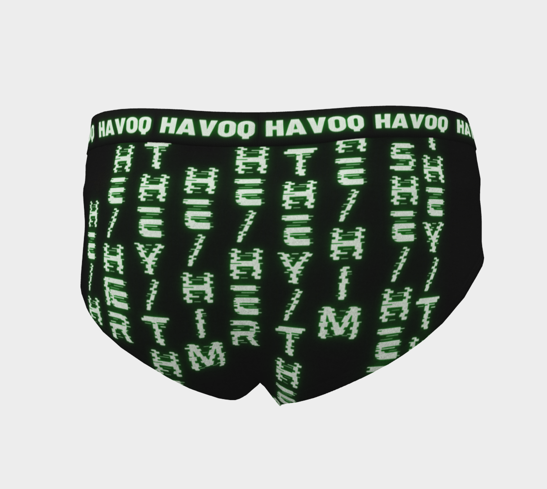 Nerdy Code Pronouns Neon Green Havoq Cheeky Briefs