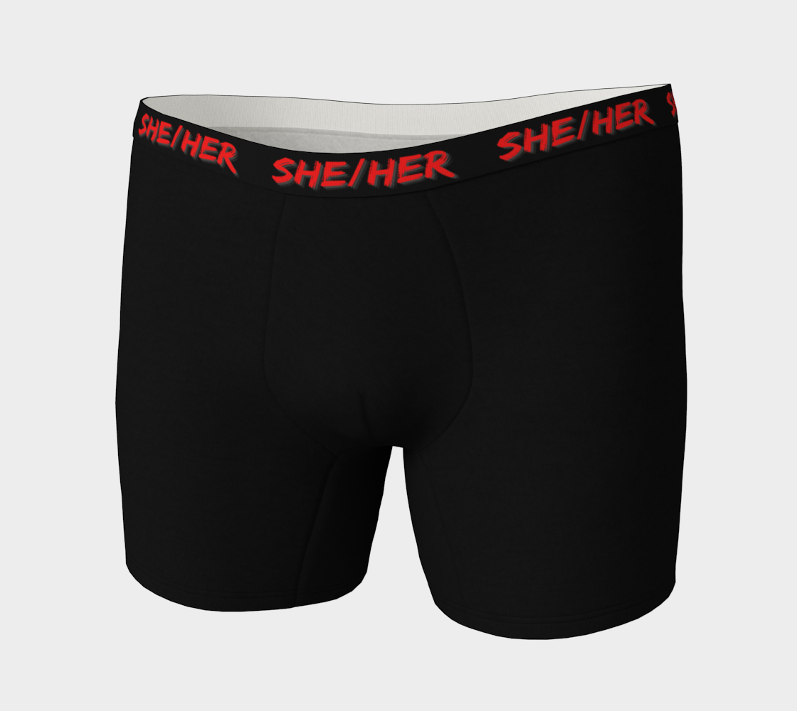 She/her Pronouns Black Boxer Briefs