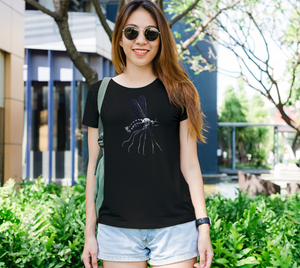 Microscopic Blue Mosquito Tee Shirt by Havoq (Bella + Canvas)