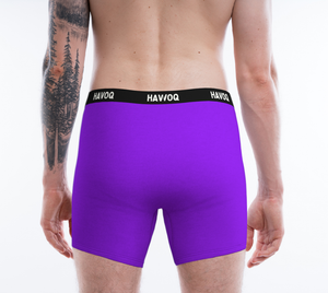 He/Him Pronouns Pretty Purple Boxer Briefs by Havoq