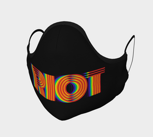 RIOT Fire Rainbow LGBTQ+ Pride Face Covering