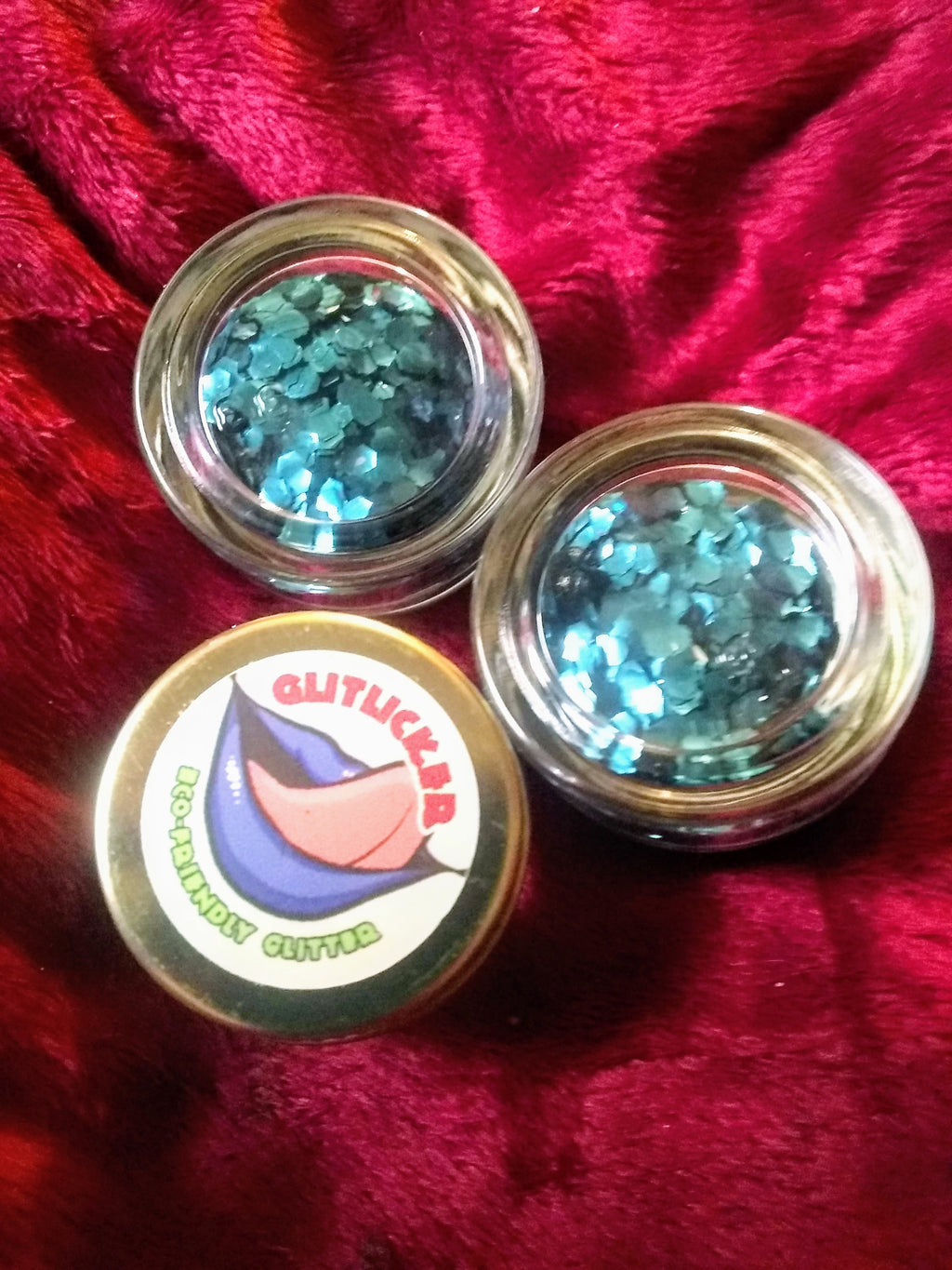 BLUE chunky loose biodegradable glitter by glitlicker eco-friendly glitter