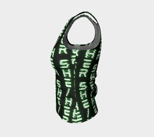 She/Her Nerdy Code Pronouns Neon Green Fitted Tank Top