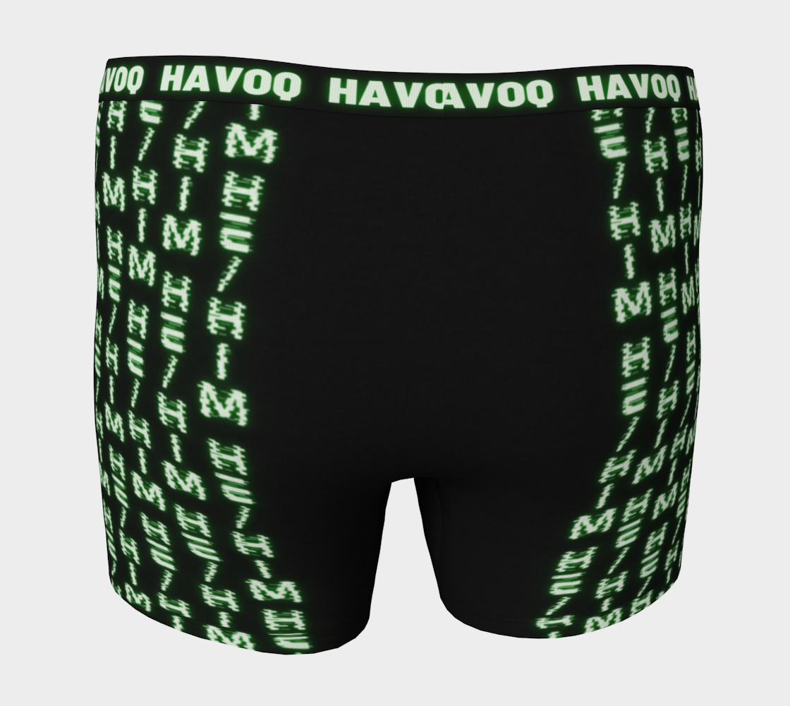 He/Him Nerdy Code Pronouns Neon Green Havoq Boxer Briefs