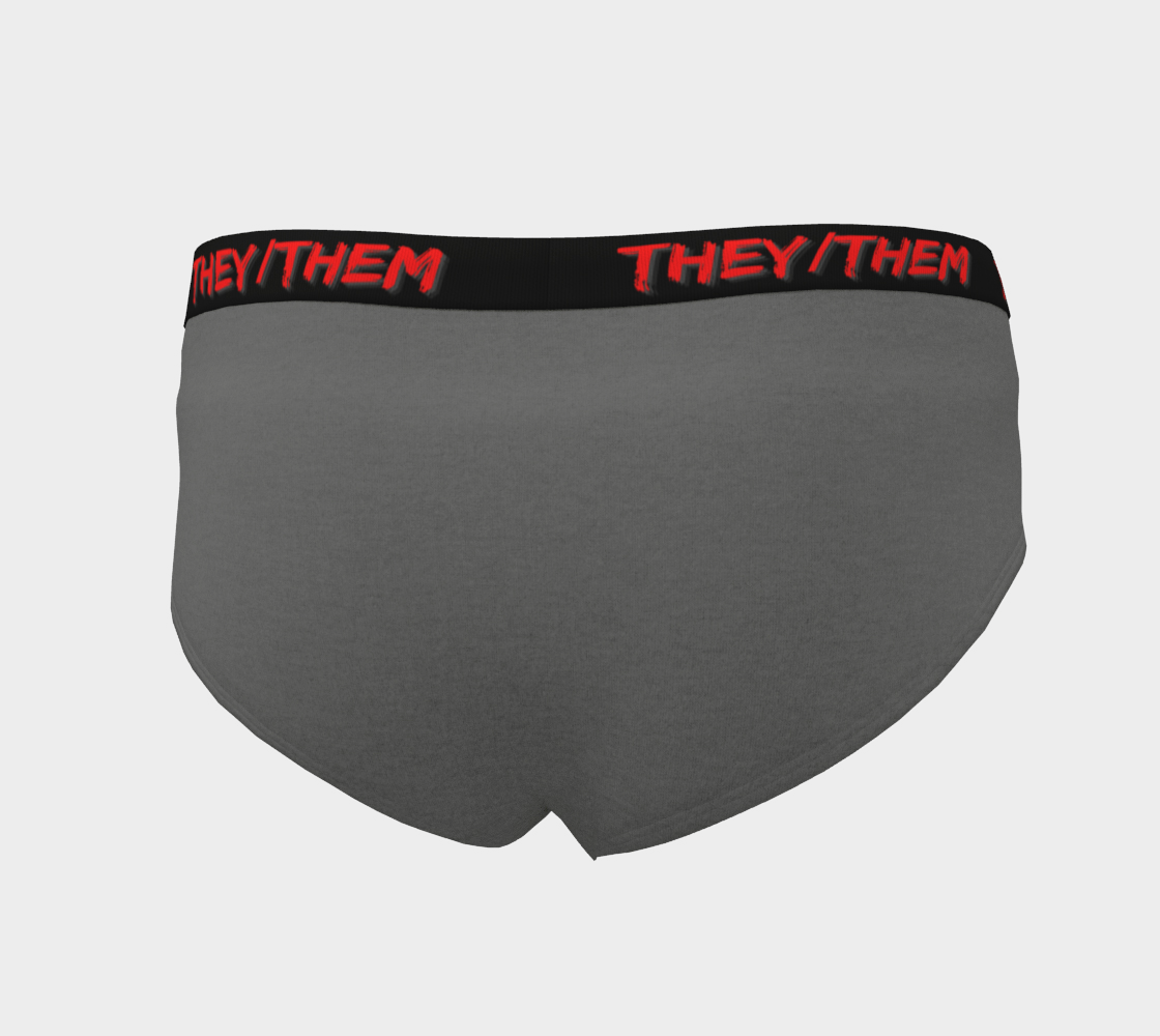 They/Them Pronouns Grey Cheeky Briefs