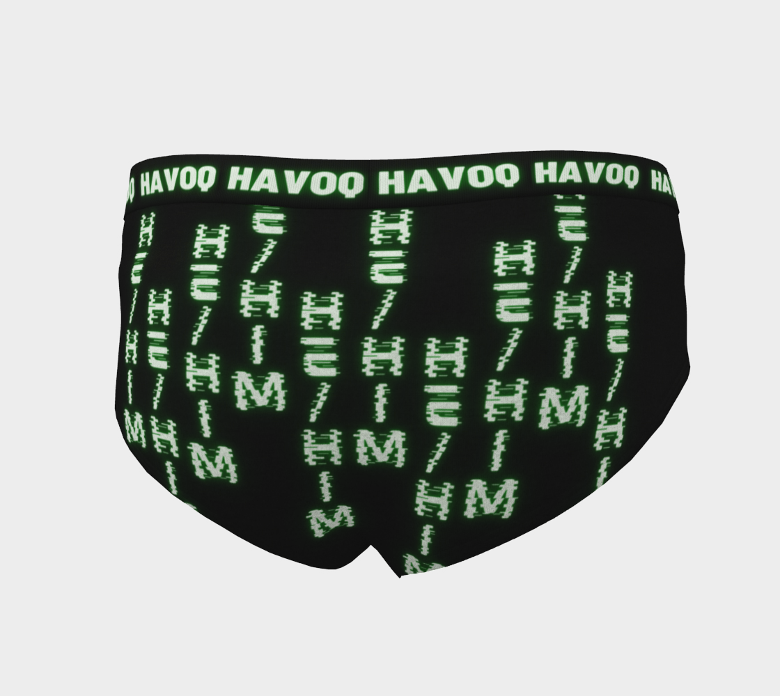 He/Him Nerdy Code Pronouns Neon Green Cheeky Briefs