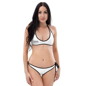 Havoq Calligraphy Reversible String Bikini in Black and White