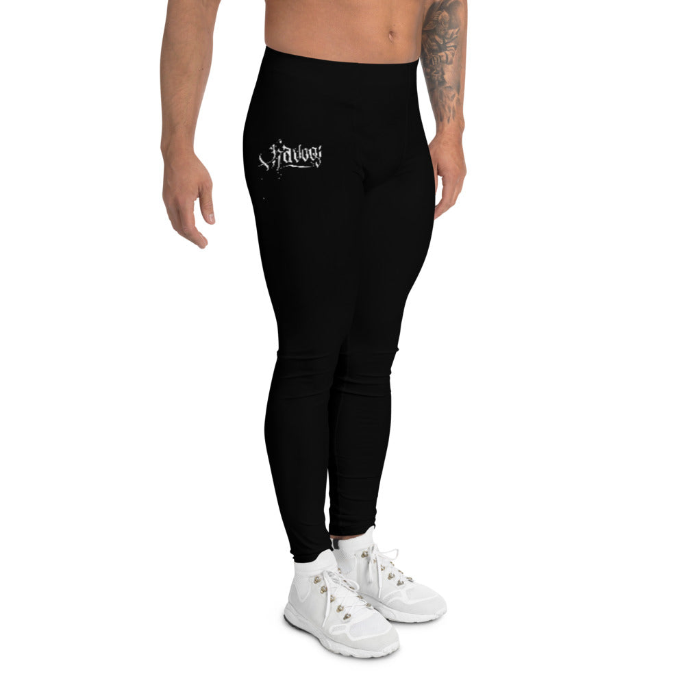 Havoq Calligraphy Leggings with Junkspace in Black with White Ink