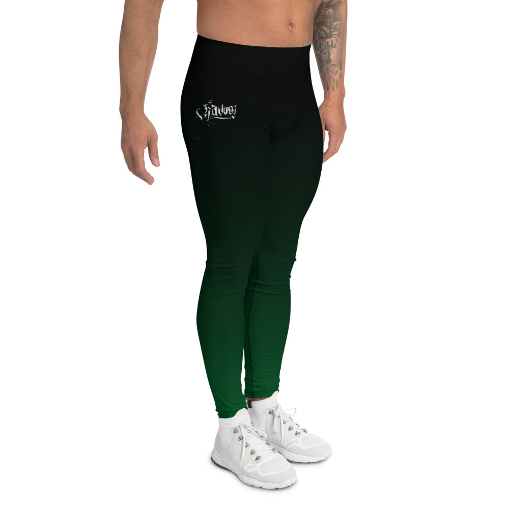 Havoq Calligraphy Leggings with Junkspace in Green Fade with White Ink