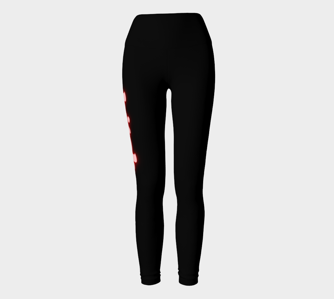 bitch Neon Red Yoga Leggings