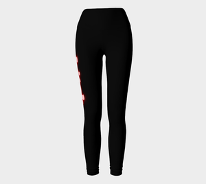 bitch Neon Red Yoga Leggings