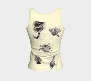 Microscopic Photograph Bugs Collage Fitted Regular Length Tank Top