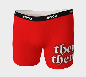 They/Them Pronouns Regal Red Boxer Briefs