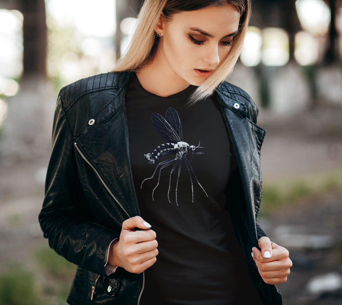 Microscopic Blue Mosquito Tee Shirt by Havoq (Bella + Canvas)