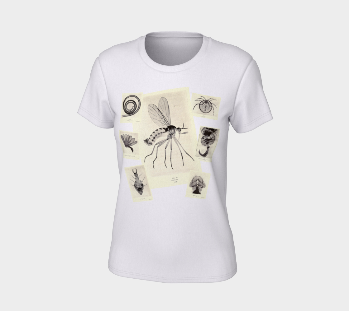 Microscopic Photograph Bugs Collage Tee Shirt (Bella + Canvas)